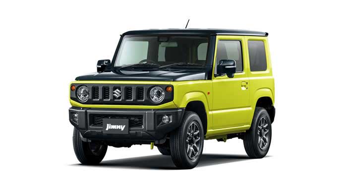 ジムニーのキネティックイエロー×ブラックトップ