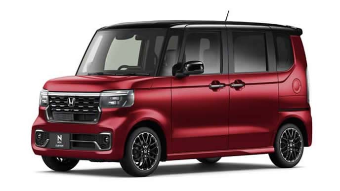 N-BOXのプレミアムクリスタルレッドメタリック×ブラック