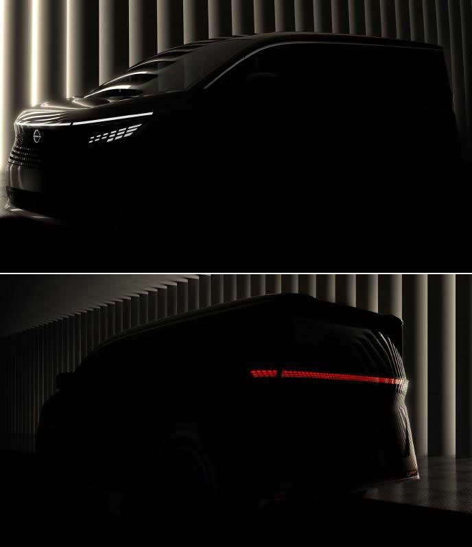 2025年に公開された次期エルグランドのシルエット