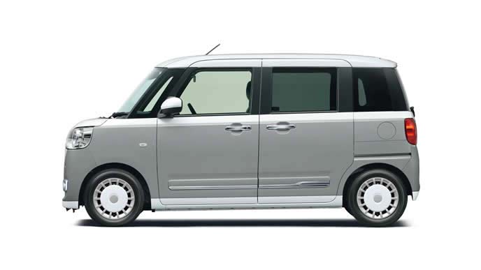 ムーヴキャンバス ストライプスのシャイニングホワイトパール×スムースグレーマイカメタリック