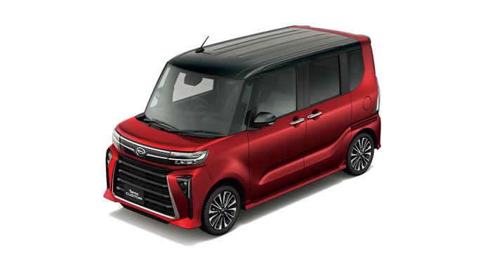 タントのブラックマイカメタリック×ファイアークォーツレッドメタリック