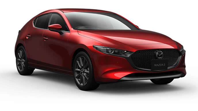 MAZDA3のソウルレッドクリスタルメタリック