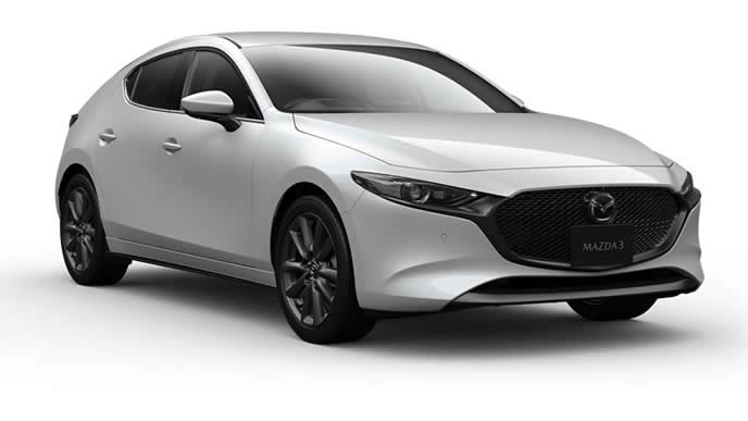 MAZDA3のスノーフレイクホワイトパールマイカ