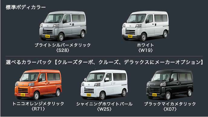 ピクシスバンのボディカラー