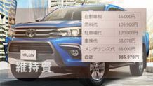 ハイラックスの年間維持費は？車検費用・メンテナンス費用など