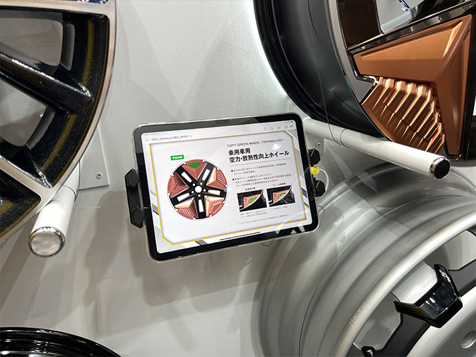 乗用車用 空力・放熱性向上ホイールの説明