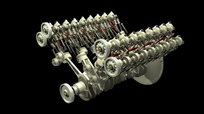 W型エンジンの参考画像