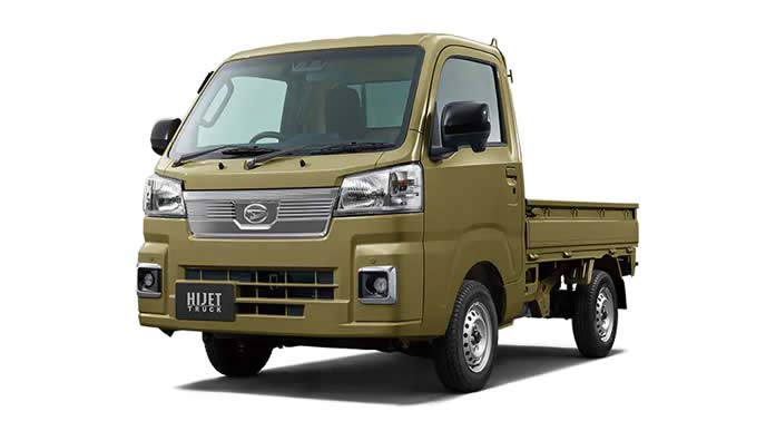 ハイゼットトラックのオフビートカーキメタリック