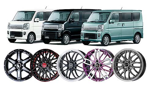 エブリィワゴン 純正ホイール 限界 - 自動車