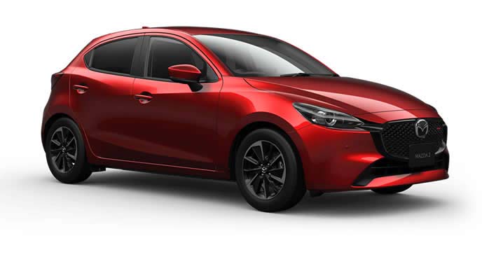 MAZDA2のソウルレッドクリスタルメタリック