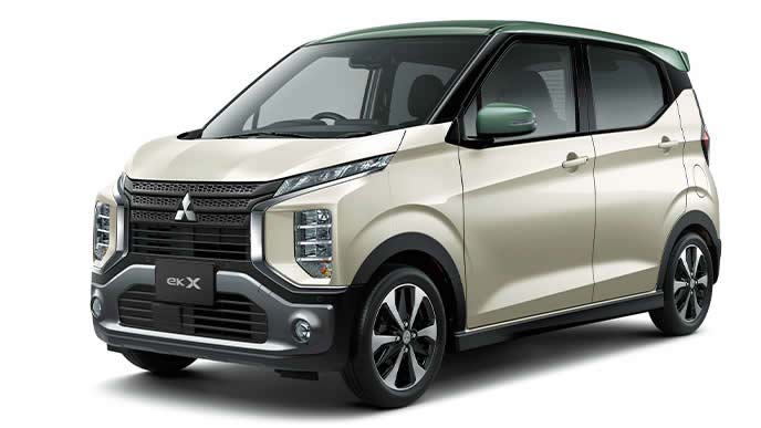 ek Xのナチュラルアイボリーメタリック×アッシュグリーンメタリック