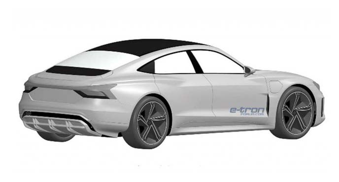 アウディ最新EVスポーツモデル「e-Tron GT」の特許画像