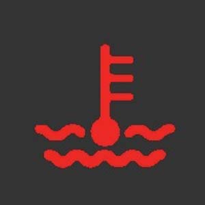 赤い水温計警告灯