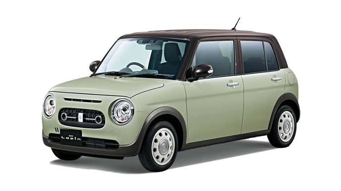 ラパンLCのトラッドカーキメタリック アーバンブラウン2トーンルーフ