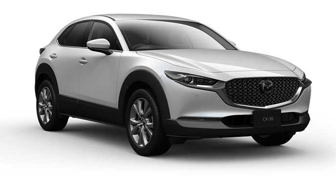 CX-30のスノーフレイクホワイトパールマイカ
