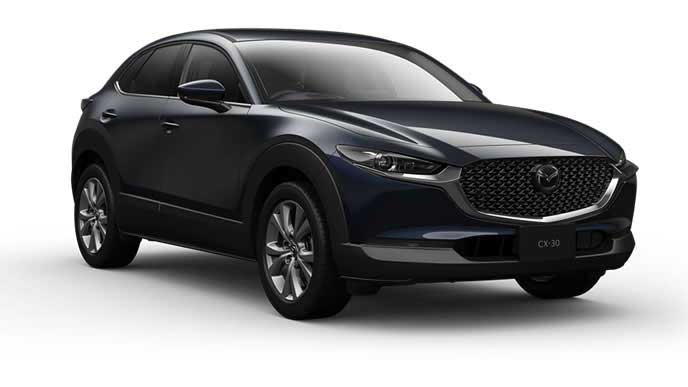 CX-30のディープクリスタルブルーマイカ