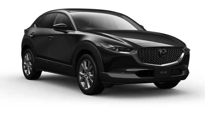 CX-30のジェットブラックマイカ
