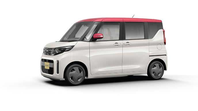 ルークスのホワイトパール×バブルガムピンク