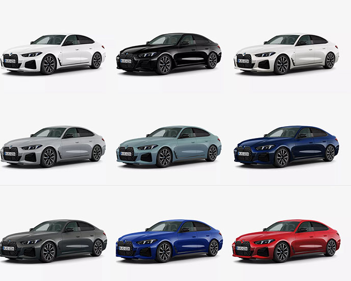 BMW 4シリーズ グラン クーペ Edition Shadowのボディカラー全9色