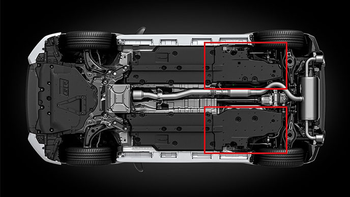 GRヤリスAero performance packageの燃料タンクアンダーカバー