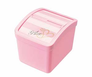 おすすめ車内用ごみ箱のCarmate おもり付ゴミ箱 S フタ付 FOR  GIRLS ピンク