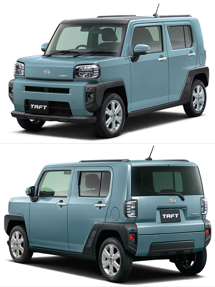 レイクブルーメタリックのタフトGターボ