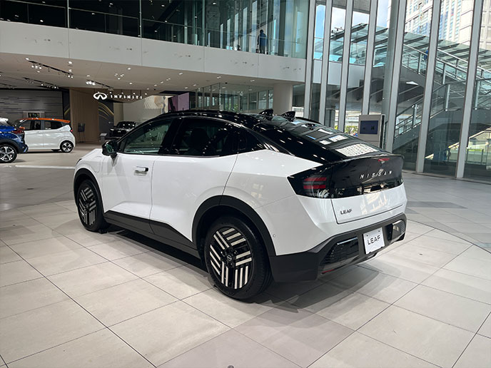 後ろから撮影した3代目リーフ