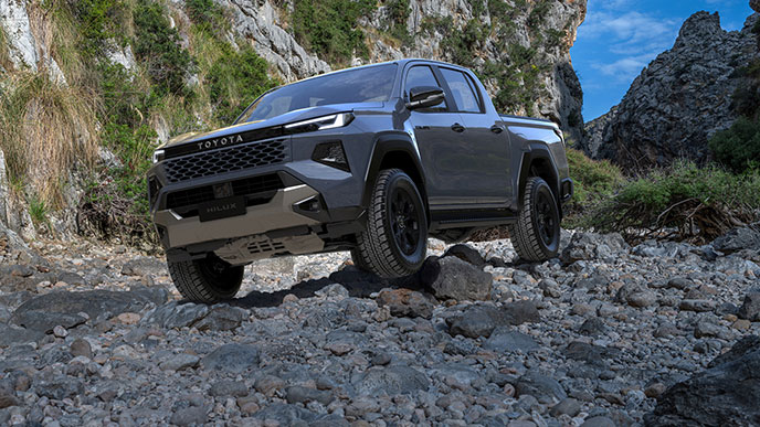 ハイラックスBEVプロトタイプのエクステリア