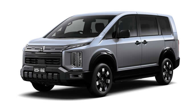 ムーンストーングレーメタリック×ブラックマイカのデリカD5