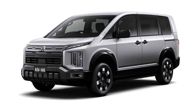 スターリングシルバーメタリック×ブラックマイカのデリカD5