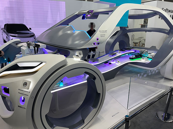SDVの技術を可視化したBOSCH展示車両
