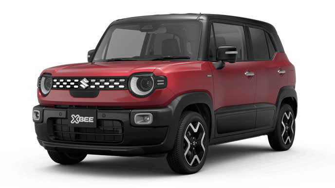 バーニングレッドパールメタリック×ブラックタフのクロスビー