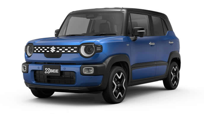 フロンティアブルーパールメタリック×ブラックのクロスビー