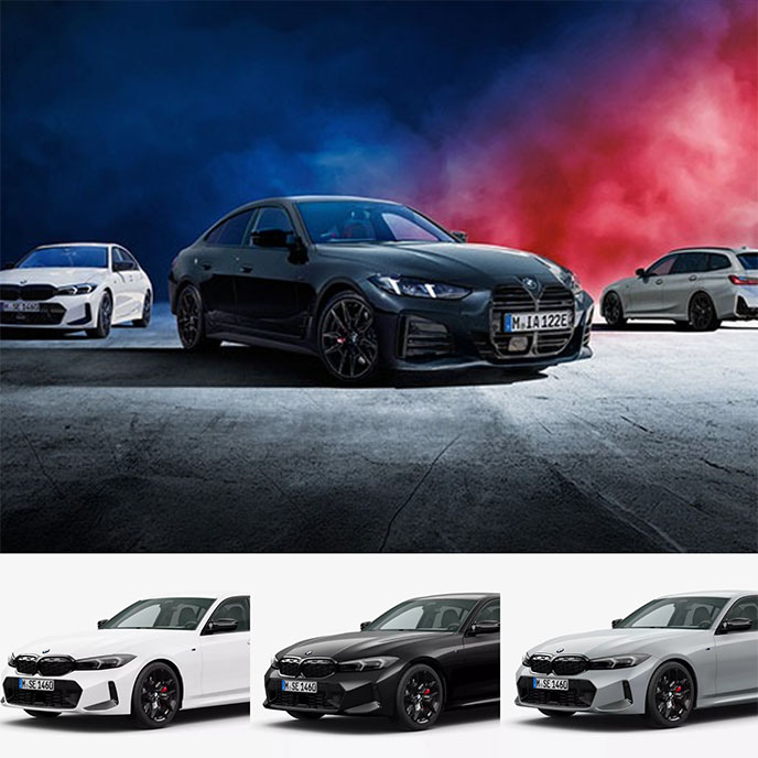 BMW M340i xDrive Black Packageと、M340i xDriveブラックパッケージ、M440i xDriveグランクーペ ブラックパッケージ、M340i xDriveツーリング ブラックパッケージ