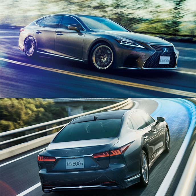 一部改良を受けたレクサスLS500h“EXECUTIVE”のエクステリア