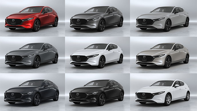 MAZDA3のボディカラーのバリエーション