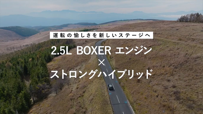 高原道路を走るクロストレック