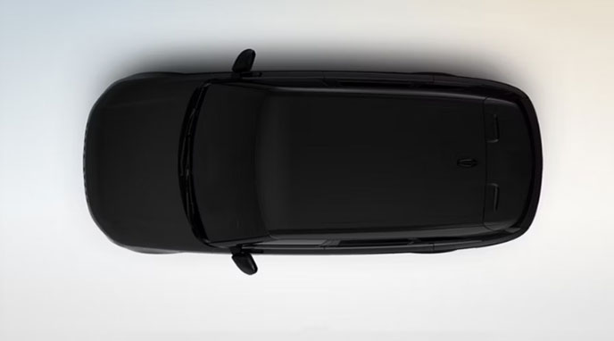 レンジローバー ヴェラール「URBAN CONTRAST EDITION」サントリーニブラックの俯瞰