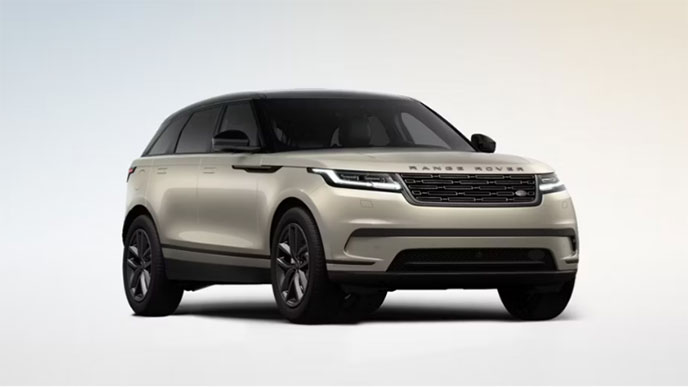 レンジローバー ヴェラール「URBAN CONTRAST EDITION」バトゥミゴールドのフロントビュー