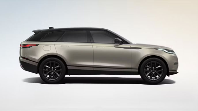 レンジローバー ヴェラール「URBAN CONTRAST EDITION」バトゥミゴールドのサイドビュー