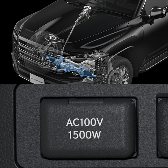 ランドクルーザー300の電動パワーステアリングとアクセサリーコンセント
