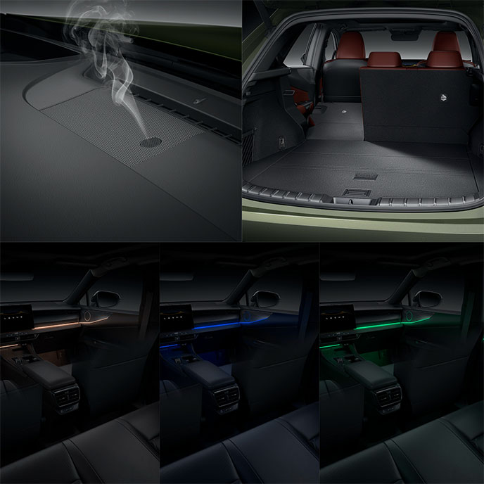 レクサスNX新型モデルのフレグランス機能とイルミネーション