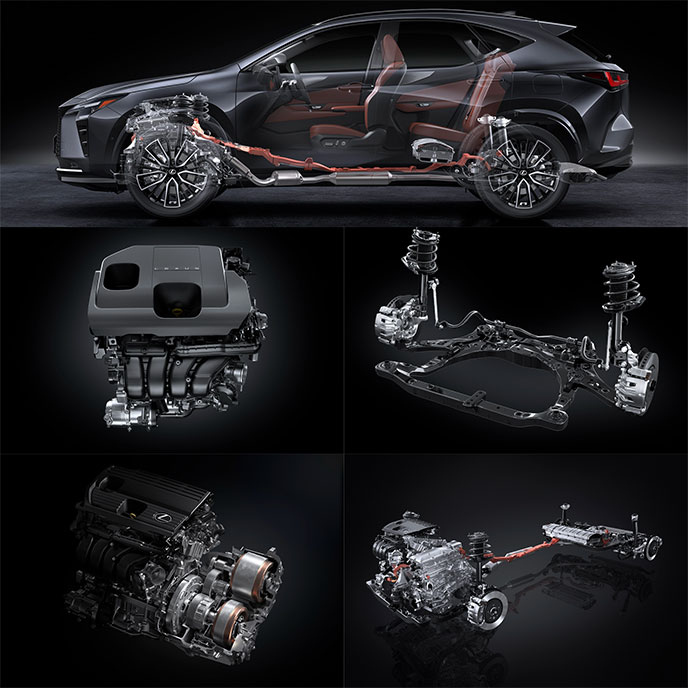 レクサスNX新型モデルのパワートレインとシャシー構造